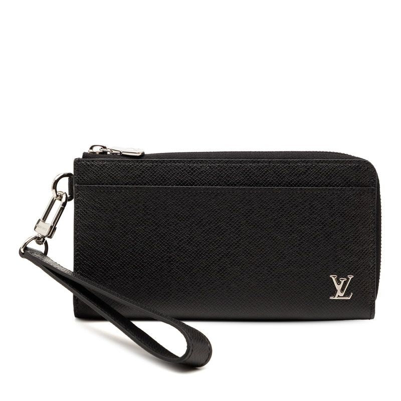 Louis Vuitton Taiga Zippy Dragonne Wallet Black Noir Leather