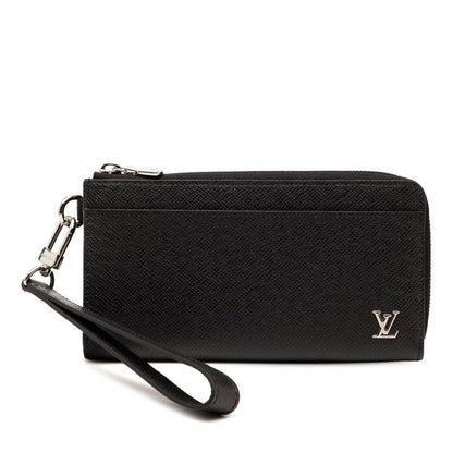 Louis Vuitton Taiga Zippy Dragonne Wallet Black Noir Leather