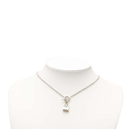 Hermes Birkin Amulet Necklace Silver