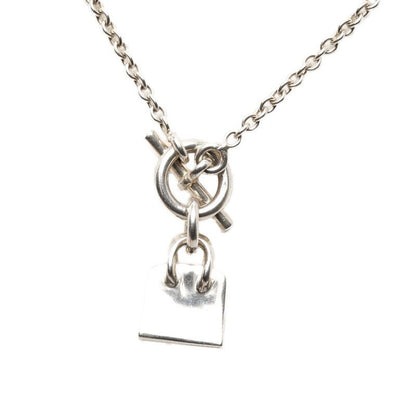 Hermes Birkin Amulet Necklace Silver