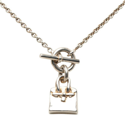 Hermes Birkin Amulet Necklace Silver