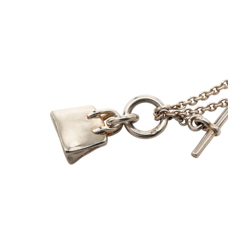 Hermes Birkin Amulet Necklace Silver