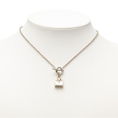 Hermes Birkin Amulet Necklace Silver