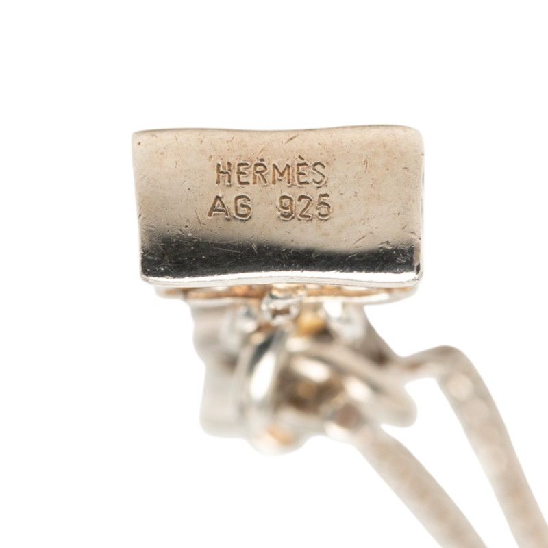 Hermes Birkin Amulet Necklace Silver