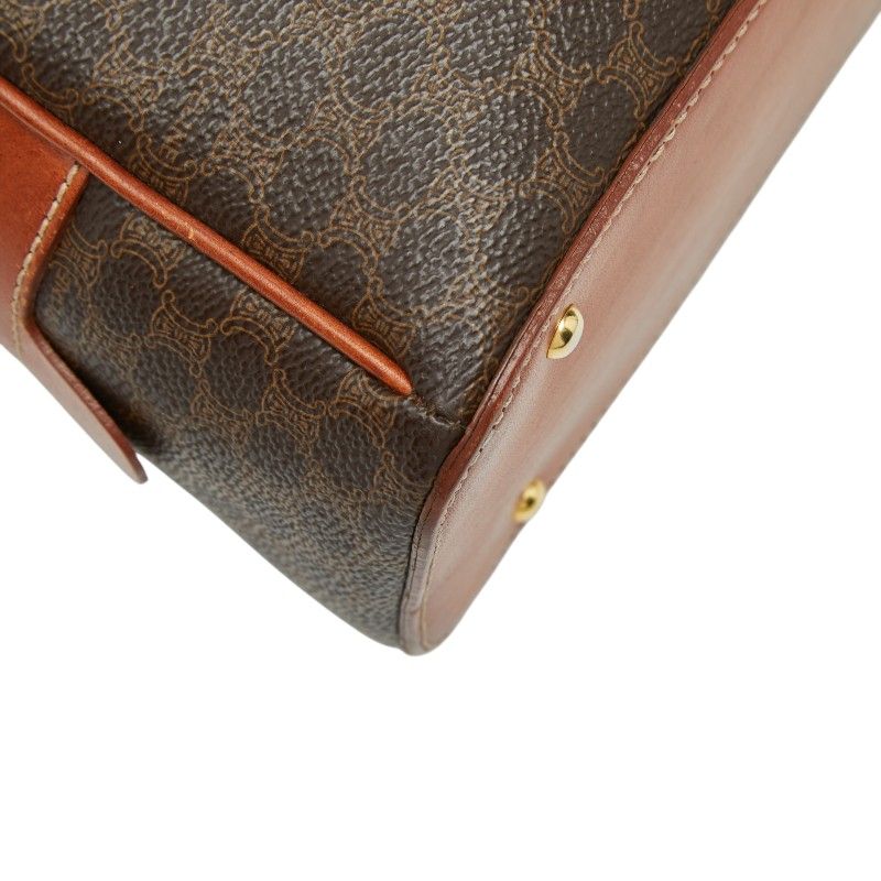 Celine Macadam Handbag Brown Leather