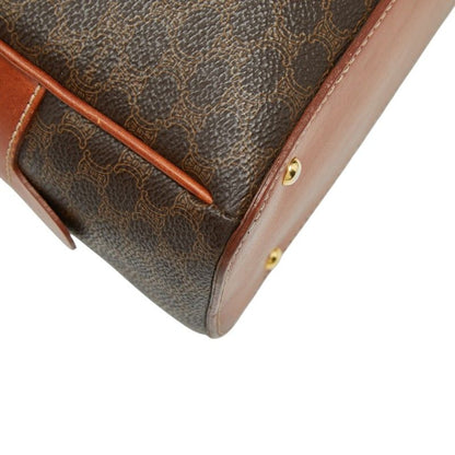 Celine Macadam Handbag Brown Leather