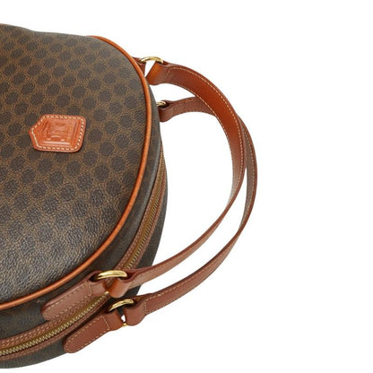 Celine Macadam Handbag Brown Leather