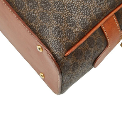 Celine Macadam Handbag Brown Leather