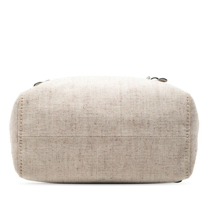 Prada Tote Beige Multicolor Canvas Leather