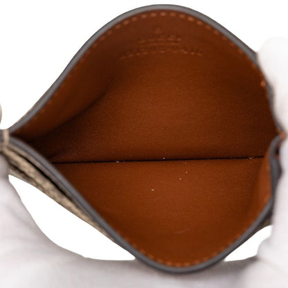Gucci GG Emblem Card Case Beige Brown Leather