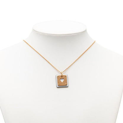 Hermes Ass Doucle PM Necklace Gold Multicolor Plated Veau Swift