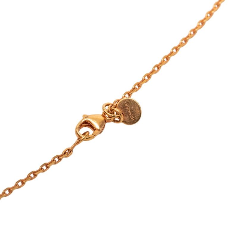 Hermes Ass Doucle PM Necklace Gold Multicolor Plated Veau Swift