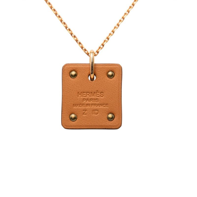 Hermes Ass Doucle PM Necklace Gold Multicolor Plated Veau Swift