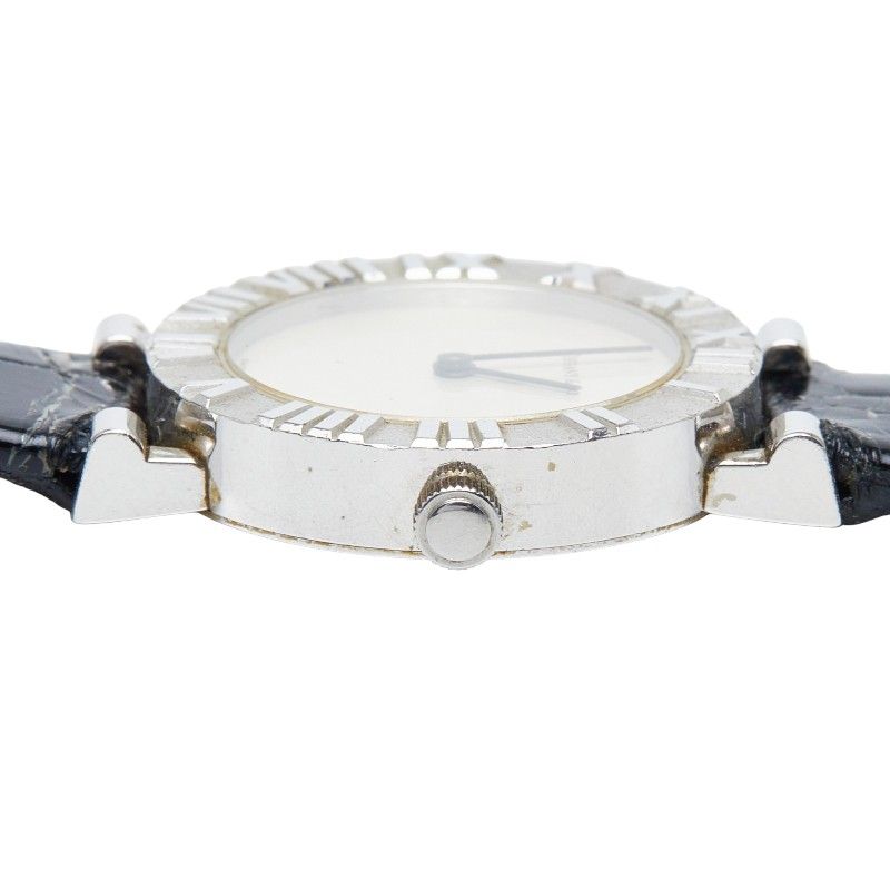 Tiffany & Co Atlas Watch Silver Leather