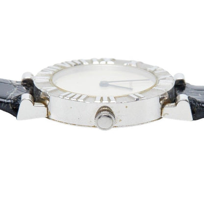 Tiffany & Co Atlas Watch Silver Leather