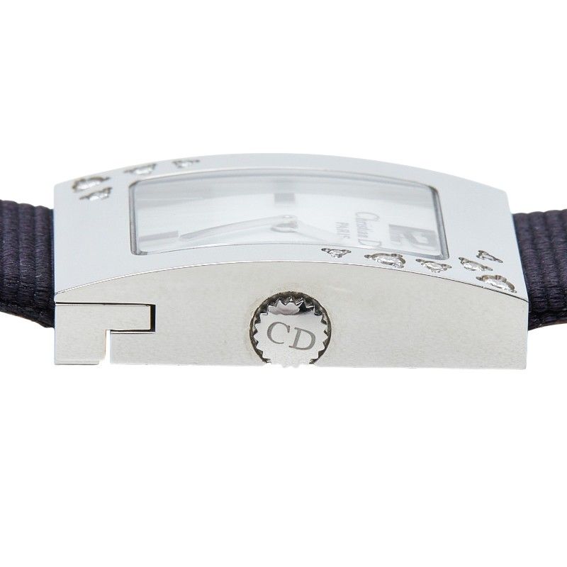 Dior Maris Shell Dial Watch Stainless Steel Leather