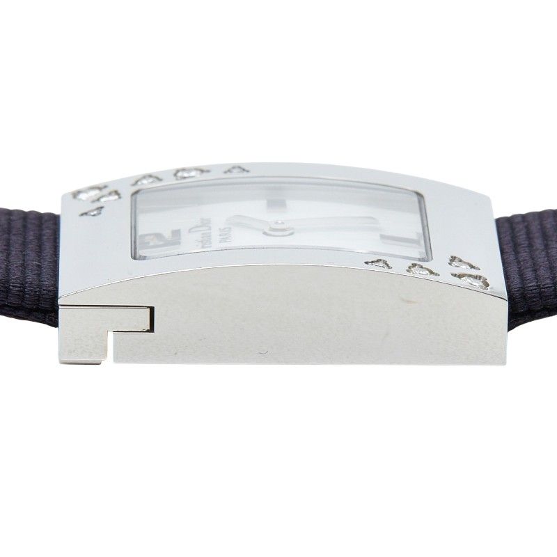 Dior Maris Shell Dial Watch Stainless Steel Leather