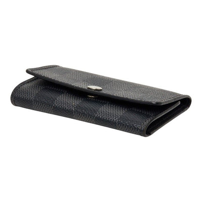 Louis Vuitton Damier Graphite Multicles 6 Key Case Black Leather 1- Key Holder