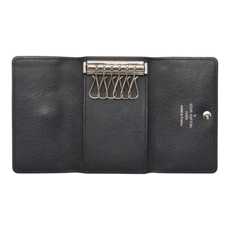 Louis Vuitton Damier Graphite Multicles 6 Key Case Black Leather 1- Key Holder