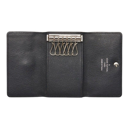 Louis Vuitton Damier Graphite Multicles 6 Key Case Black Leather 1- Key Holder