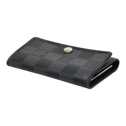 Louis Vuitton Damier Graphite Multicles 6 Key Case Black Leather 1- Key Holder