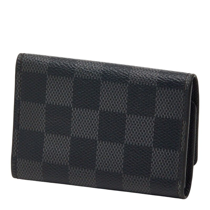 Louis Vuitton Damier Graphite Multicles 6 Key Case Black Leather 1- Key Holder