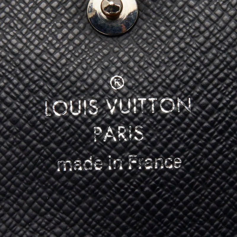 Louis Vuitton Damier Graphite Multicles 6 Key Case Black Leather 1- Key Holder