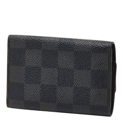 Louis Vuitton Damier Graphite Multicles 6 Key Case Black Leather 1- Key Holder