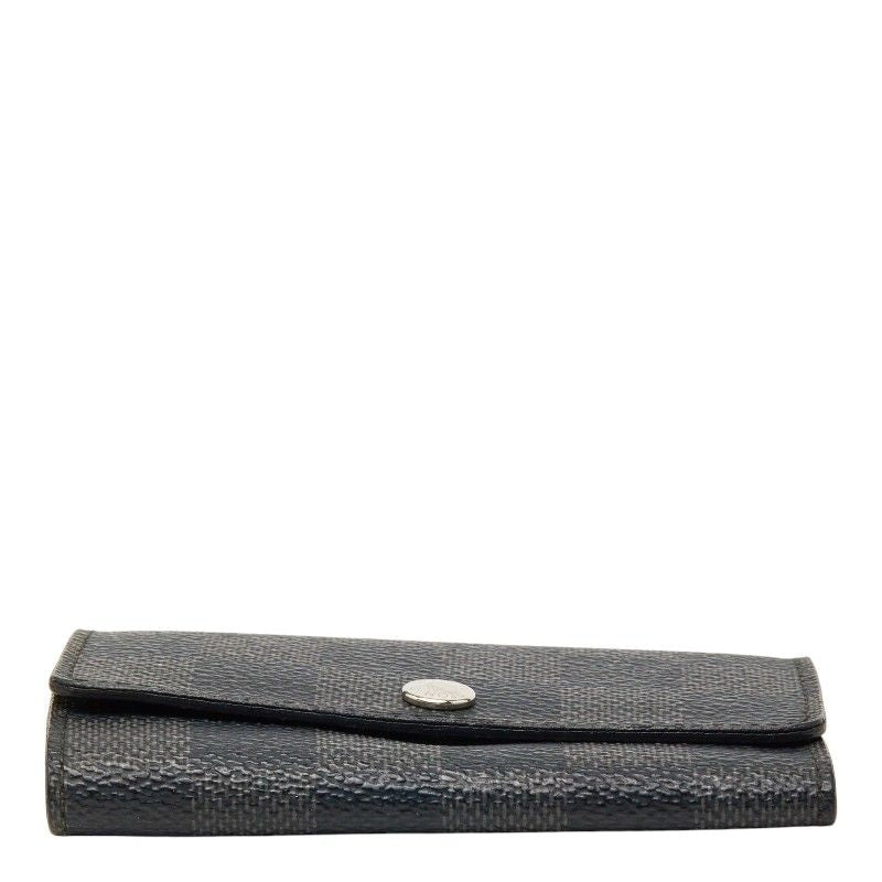 Louis Vuitton Damier Graphite Multicles 6 Key Case Black Leather 1- Key Holder
