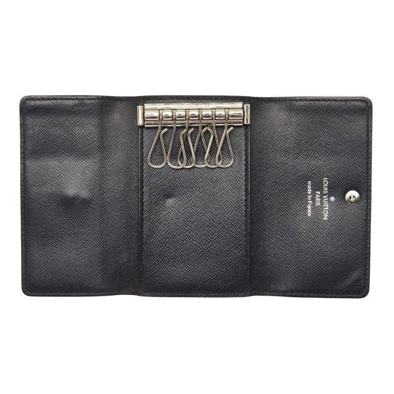Louis Vuitton Damier Graphite Multicles 6 Key Case Black Leather 1- Key Holder