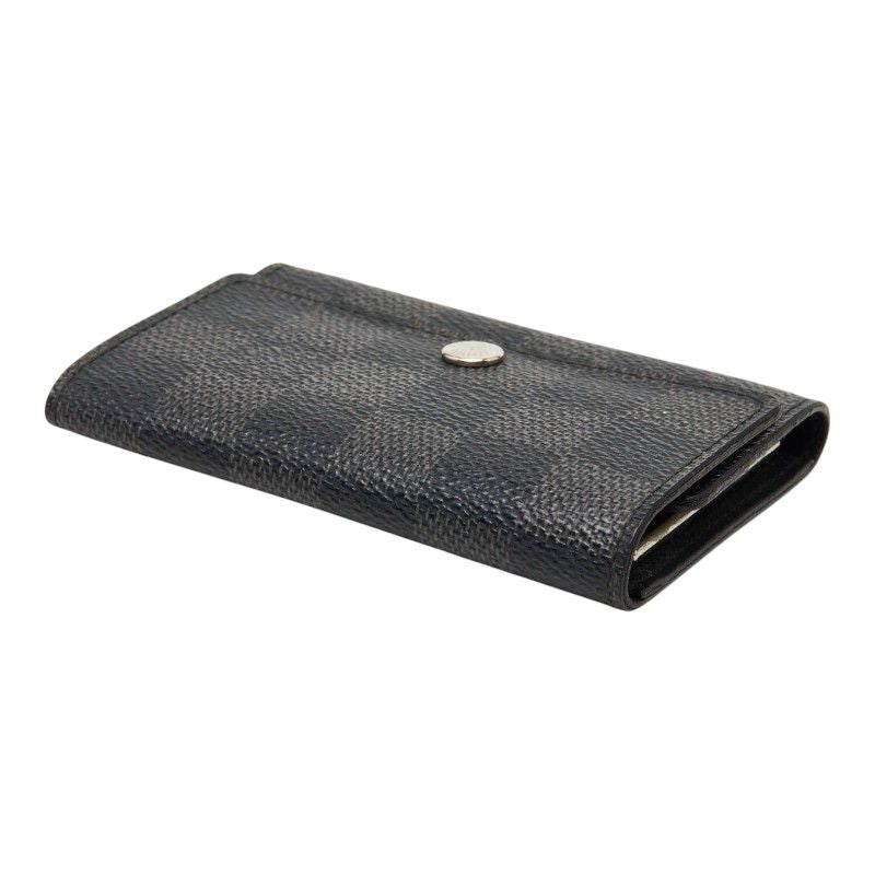 Louis Vuitton Damier Graphite Multicles 6 Key Case Black Leather 1- Key Holder