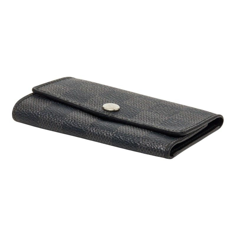Louis Vuitton Damier Graphite Multicles 6 Key Case Black Leather 1- Key Holder