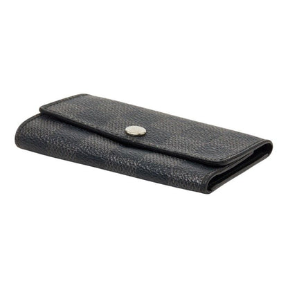 Louis Vuitton Damier Graphite Multicles 6 Key Case Black Leather 1- Key Holder