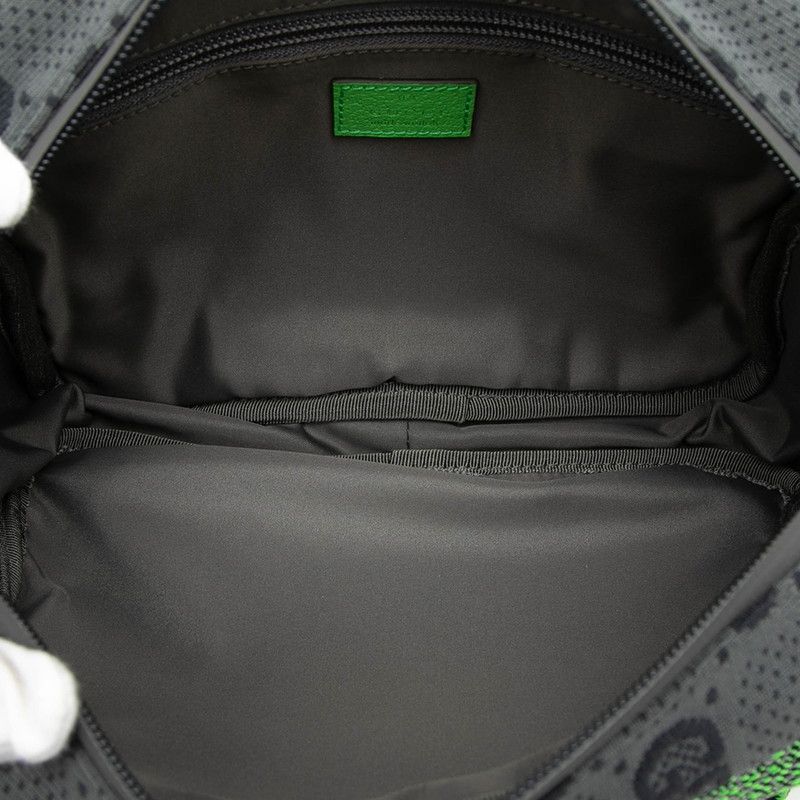 Gucci GG Nylon Small Backpack Belt Bag Red Green Gray Leather Rubber