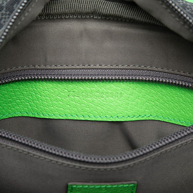 Gucci GG Nylon Small Backpack Belt Bag Red Green Gray Leather Rubber
