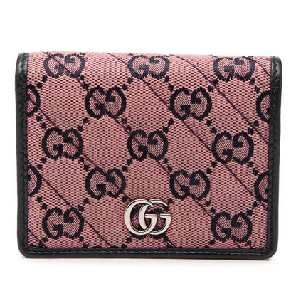 Gucci GG Marmont Canvas Logo Bifold Wallet Pink