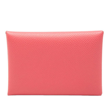 Hermes Calvi Duo Bifold Coin Purse Rose Azalea Pink Veau Epsom