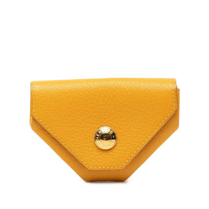 Hermes Levain Quatre Coin Purse Yellow Gold Chevre