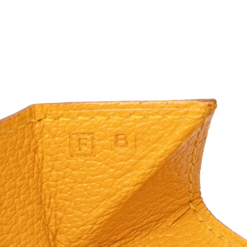 Hermes Levain Quatre Coin Purse Yellow Gold Chevre