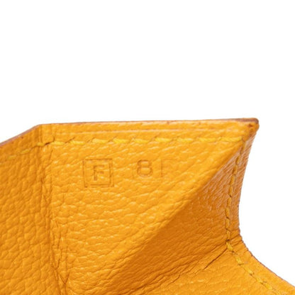 Hermes Levain Quatre Coin Purse Yellow Gold Chevre