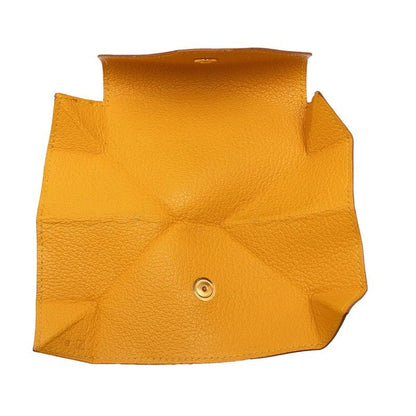 Hermes Levain Quatre Coin Purse Yellow Gold Chevre