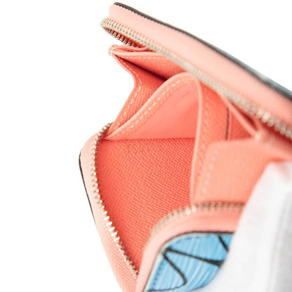 Louis Vuitton Epi Aqua Pattern Zippy Coin Purse Zip Around Case Blue Pink
