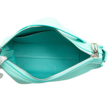 Tiffany & Co 2-Way Shoulder Bag Cobalt Blue Leather