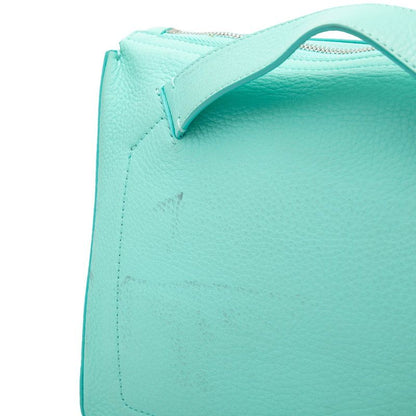 Tiffany & Co 2-Way Shoulder Bag Cobalt Blue Leather