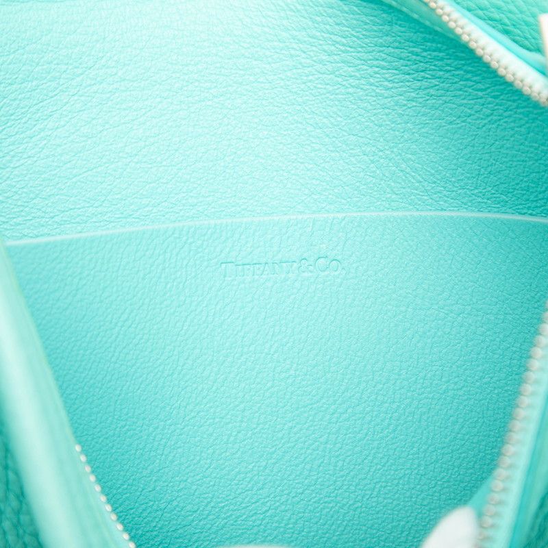 Tiffany & Co 2-Way Shoulder Bag Cobalt Blue Leather
