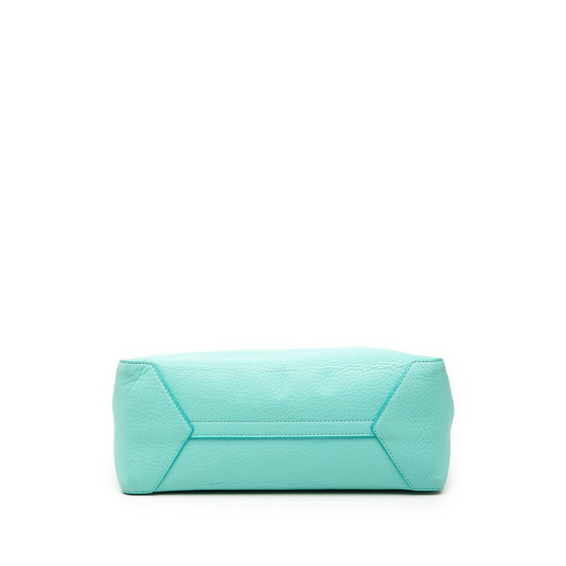 Tiffany & Co 2-Way Shoulder Bag Cobalt Blue Leather