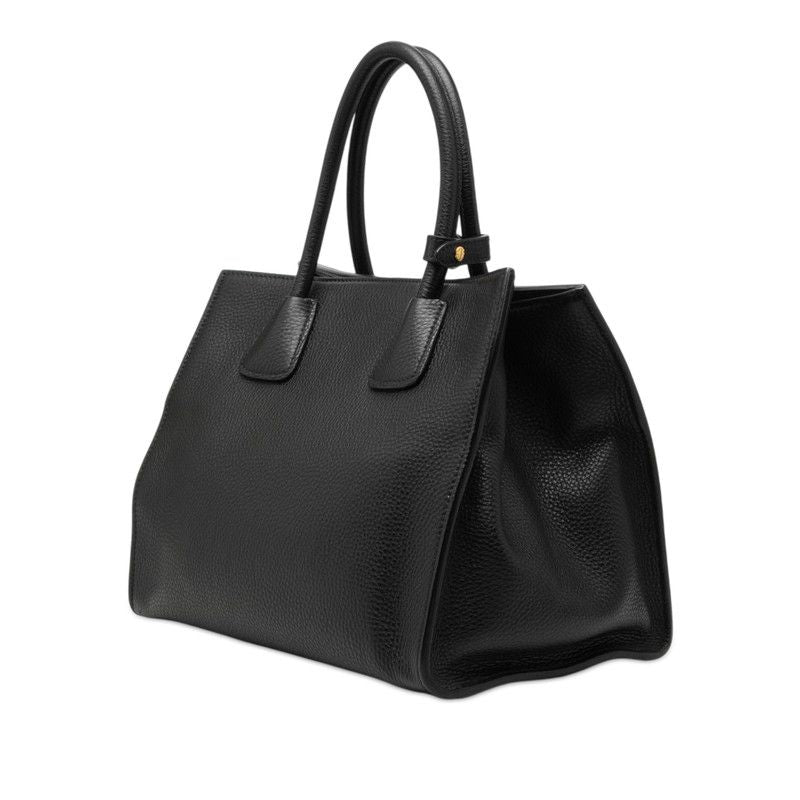 Prada 2-Way Shoulder Bag Nero Black Vitello Daino Leather