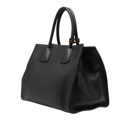 Prada 2-Way Shoulder Bag Nero Black Vitello Daino Leather