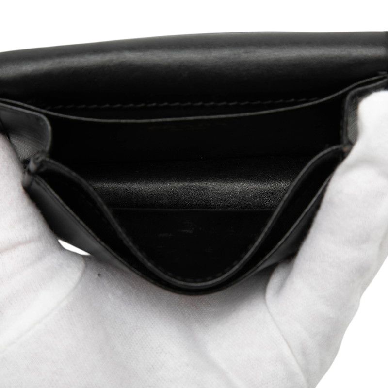 Prada Logo Coin Purse Nero Black Vitterom Leather