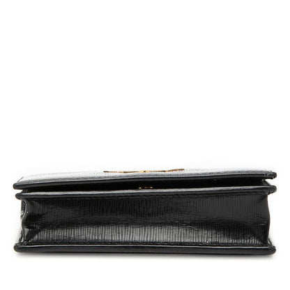Prada Logo Coin Purse Nero Black Vitterom Leather